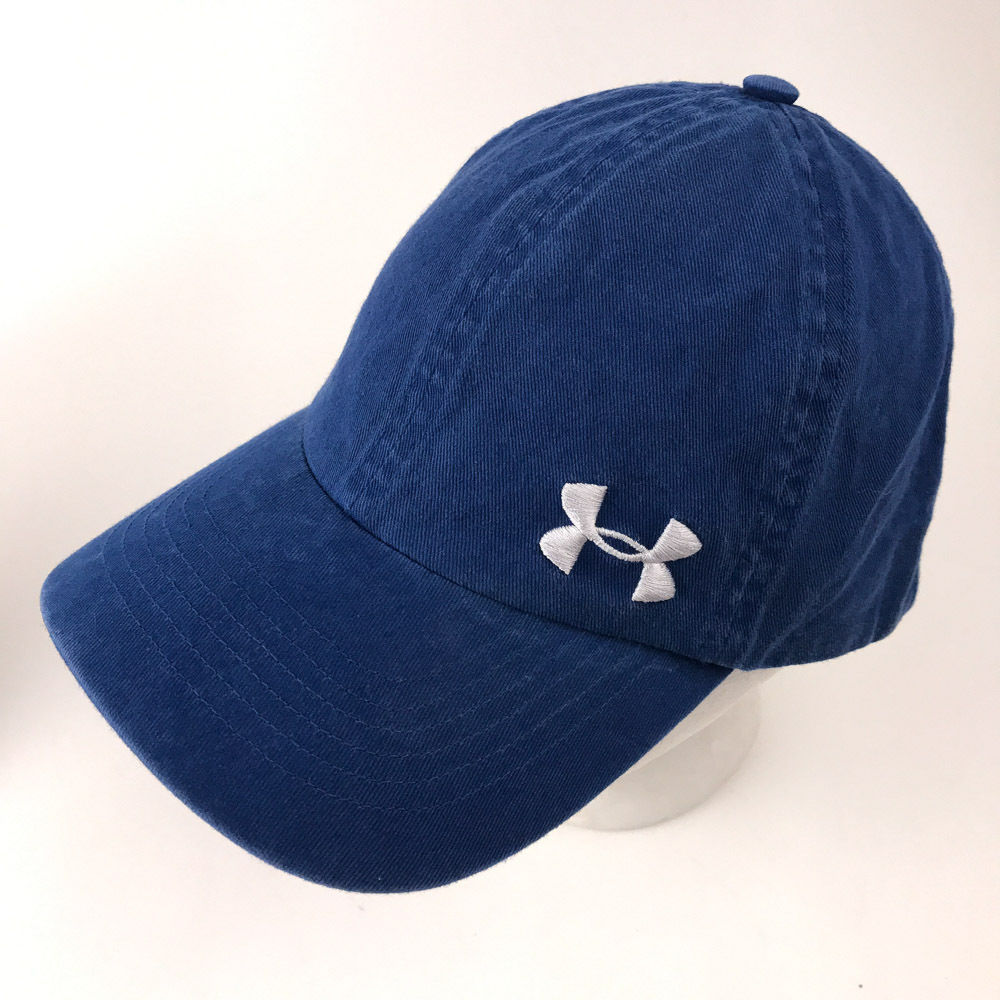 Under Armour blue unstructured women's hat small white UA offset logo